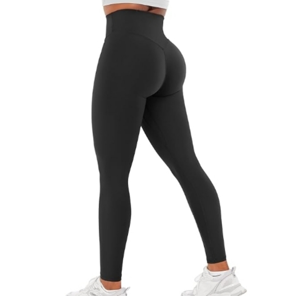 Workout Tummy Control Leggings High Waisted Yoga Pants Black